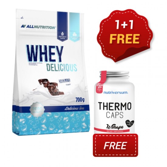 PROMO 1+1 FREE Whey Delicious 700 g + Thermo Caps | Thermogenic Fat Burner for Women на супер цена
