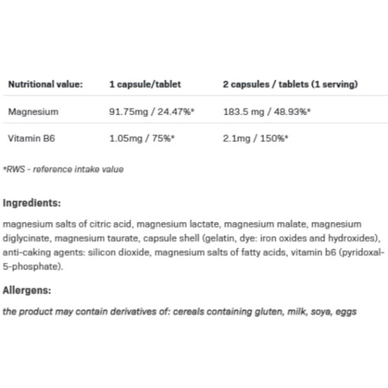 Allnutrition Magnesium 5 Forms + B6 100 капсули на супер цена