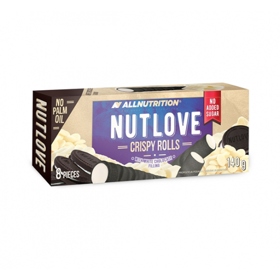 NutLove Crispy Rolls - White Chocolate 140 грама - Диетичен Десерт на супер цена