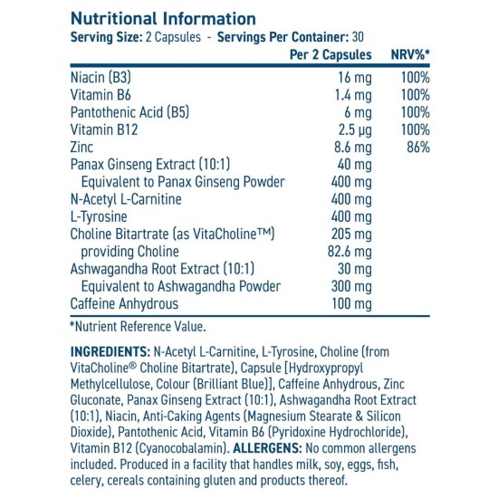Applied Nutrition Solutions Brain Fuel | with Ashwagandha & ALCAR 60 капсули на супер цена