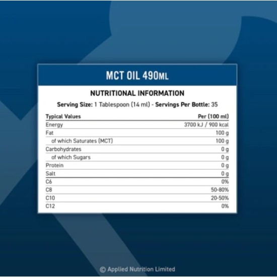 Applied Nutrition MCT Oil - Средноверижни Триглицериди 490 мл на супер цена