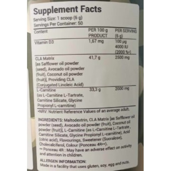 Army 1 CLA + Carnitine 300 гр / 50 дози на супер цена