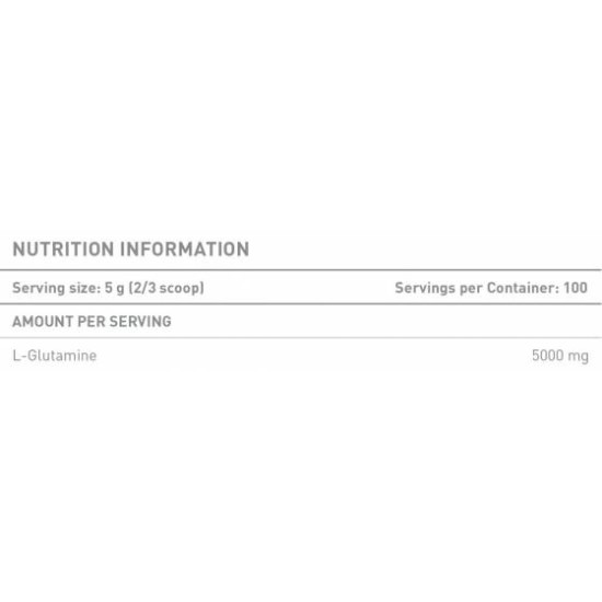 Battery Nutrition Glutamine Unflavoured 500 гр на супер цена
