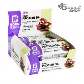 BORN WINNER Slim High Protein Bar 50% Chocolate & hazelnut 12х50 гр