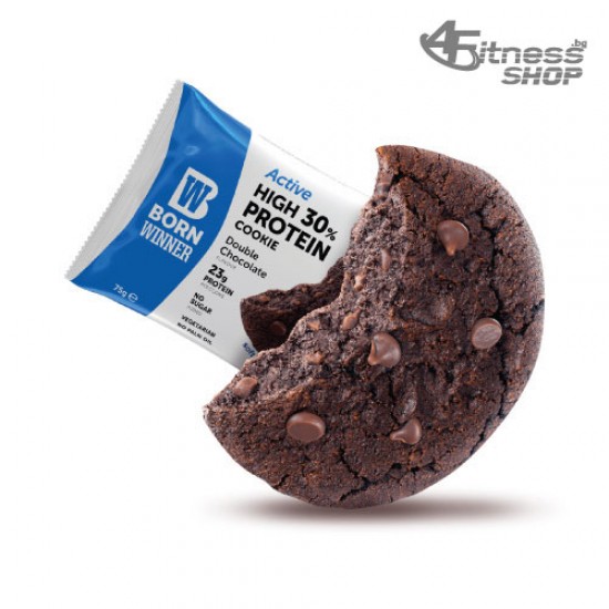 BORN WINNER Active High 30% Protein Cookie Double chocolate 75 гр на супер цена