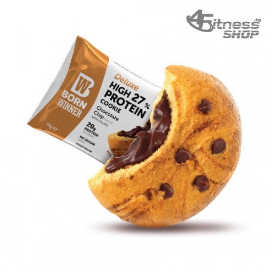 BORN WINNER Deluxe High 27% Protein Cookie Chocolate Chip 75 гр на супер цена