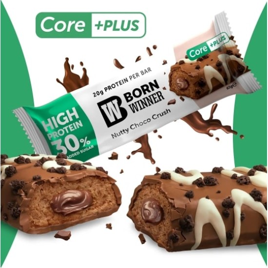Born Winner CORE Plus Protein 30% Bar Nutty Choco Crush 65 гр на супер цена