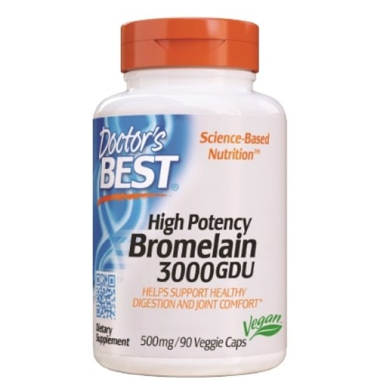 Doctor's Best Bromelain 3000 GDU 500 мг | High Potency 90 капсули на супер цена