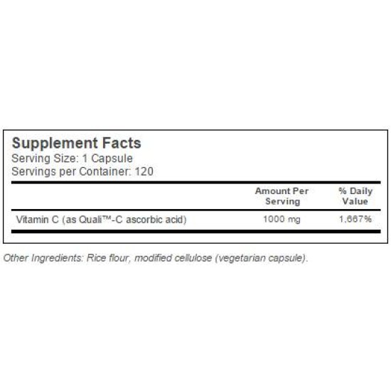 Doctor's Best Vitamin C + Quali™ C 1000 мг / 120 капсули на супер цена