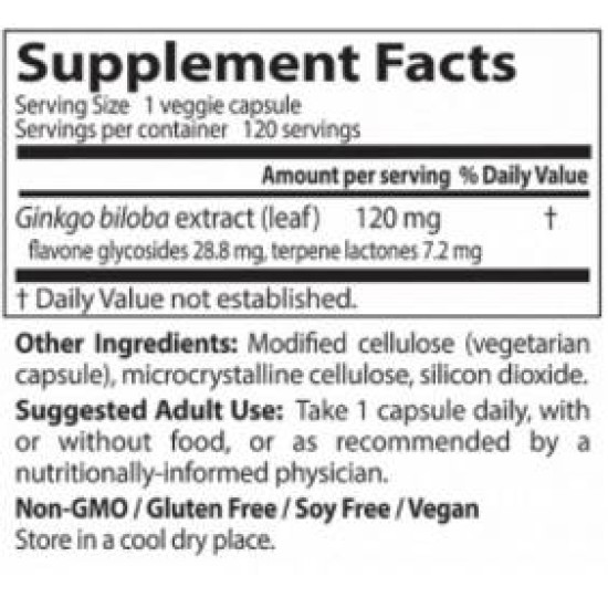 Doctor's Best Extra Strength Ginkgo 120 мг / 120 капсули на супер цена