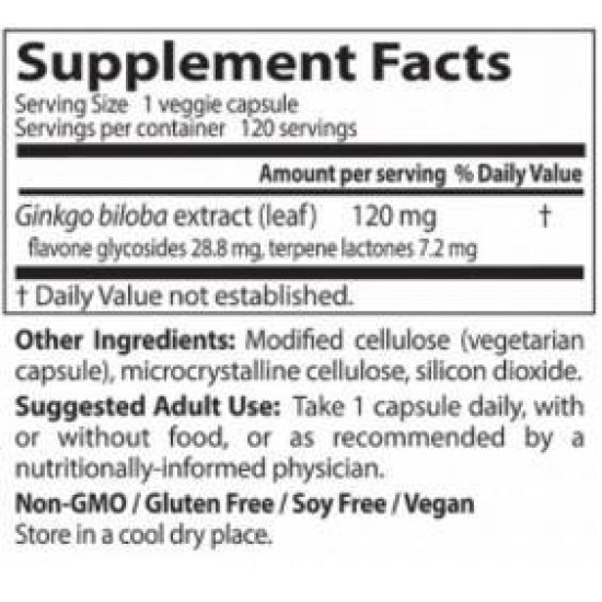 Doctor's Best BEST Extra Strength Ginkgo 120 мг / 360 капсули на изгодни цени Doctor's Best BEST Extra Strength Ginkgo 120 мг / 360 капсули на супер цена
