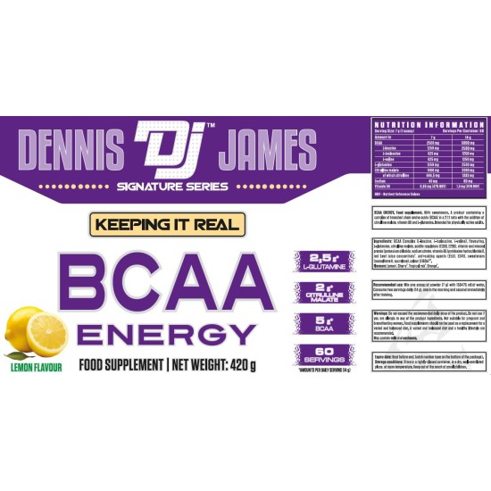Dennis James Signature Series BCAA Energy | with L-Glutamine & L-Citrulline Malate 420 гр на изгодни цени Dennis James Signature Series BCAA Energy | with L-Glutamine & L-Citrulline Malate 420 гр на супер цена