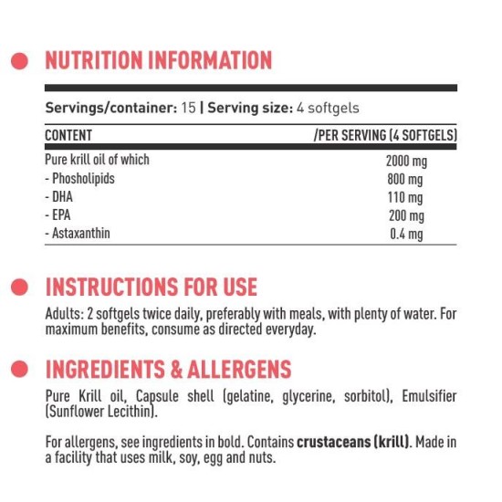 Dorian Yates Nutrition DY Life Krill Oil 500 мг / 60 гел капсули на супер цена