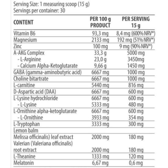 Dorian Yates Nutrition Sleep & Relax | GH Booster - 450 gr - 30 servs на супер цена