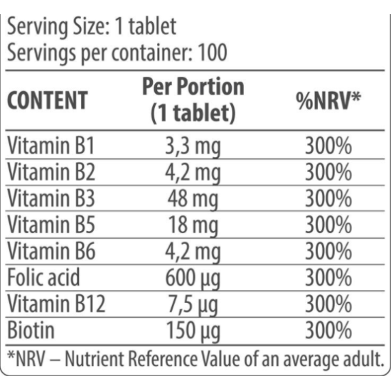 Dorian Yates Nutrition Vitamin B Complex - 100 tabs на супер цена
