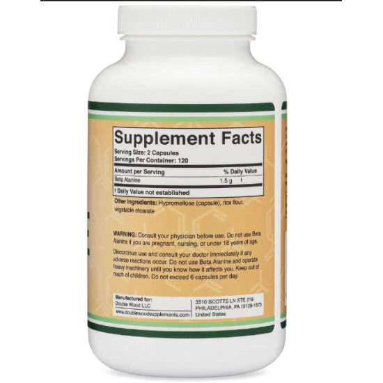 Double Wood Beta Alanine 750 мг / 240 капсули на супер цена