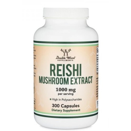Double Wood Reishi Mushroom Extract 500 мг / 300 капсули на супер цена