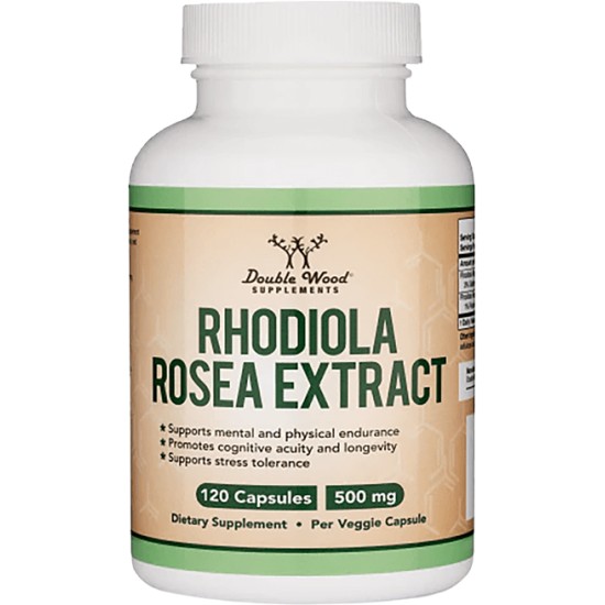 Double Wood Rhodiola Rosea Extract 500 мг / 120 капсули на супер цена