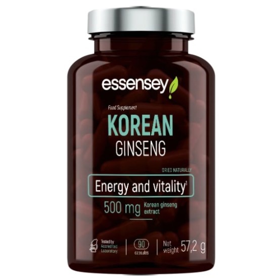 ESSENSEY Korean Ginseng 500 мг / 90 капсули на изгодни цени ESSENSEY Korean Ginseng 500 мг / 90 капсули на супер цена