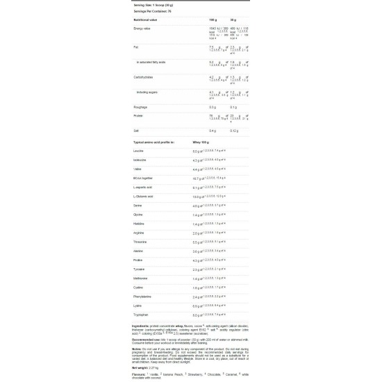 FA Nutrition CORE WHEY 2270 гр / 76 дози на супер цена