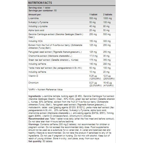 FA Nutrition Lipoburn 60 таблетки / 60 дози на супер цена