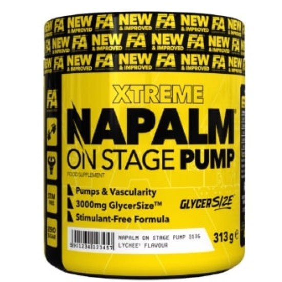 FA Nutrition NAPALM On Stage Pump | Stim-Free Pre-Workout Formula 313 гр на супер цена