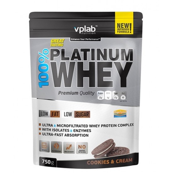 VPLaB 100% Platinum Whey 750 g  - Суроватъчен Протеин на супер цена