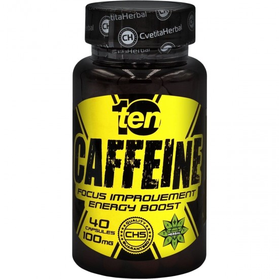 Cvetita Herbal 10/ten Caffeine - Кофеин 40 капсули х 100 мг на супер цена