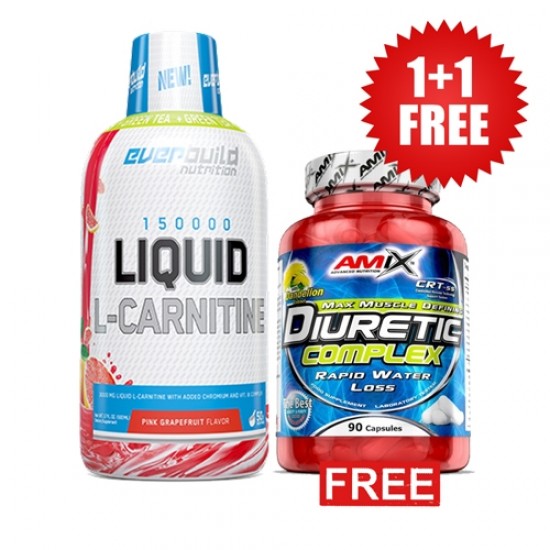 Promo 1+1 FREE  Liquid L-Carnitine 3000 мг + Green Tea + Diuretic Complex  на супер цена