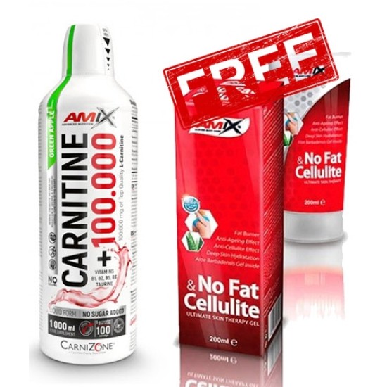 Amix Nutrition 1+1 FREE AMIX NUTRITION L-Carnitine 100.000 + Taurine + Vitamin B complex + AMIX NUTRITION No Fat & Cellulite Gel 200 мл на супер цена