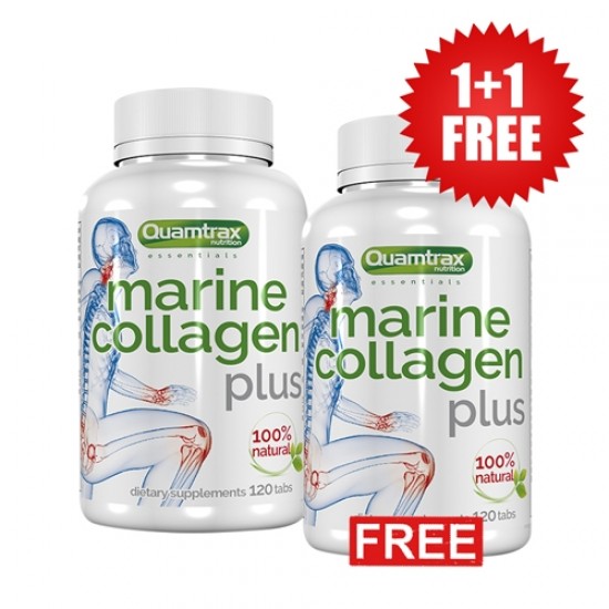 Quamtrax 1+1 FREE Marine Collagen Plus / 120 Tabs. на супер цена