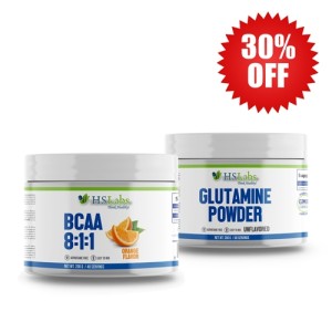 HS Labs 30% OFF BCAA 8:1:1 200 гр + Glutamine Powder 300 гр
