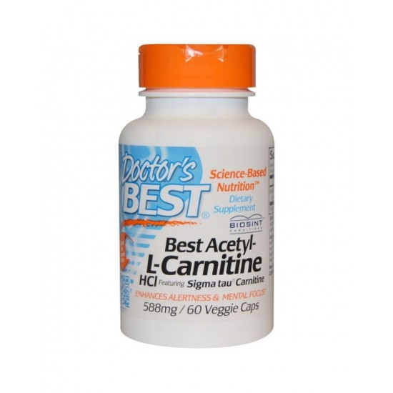 Doctor's Best Acetyl-L-Carnitine 588 мг / 60 капсули на супер цена