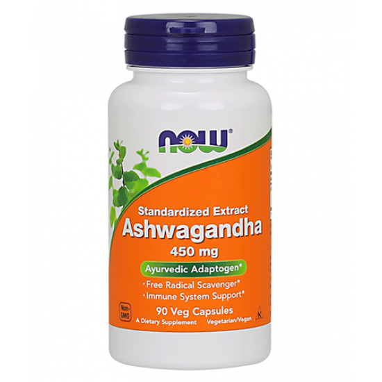 NOW Ashwagandha Extract 450 мг / 90 капсули на супер цена