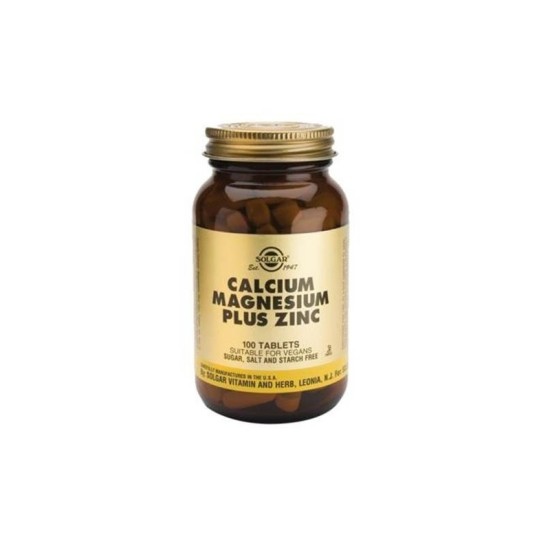 Solgar Calcium Magnesium plus Zinc 333/133/5 mg, 100 tabl на супер цена