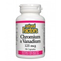 Natural Factors Chromium & Vanadium 125 мг / 90 капсули на супер цена