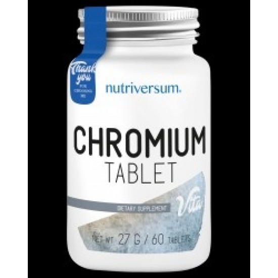 Nutriversum Chromium Tablet | 200 mcg Chromium Picolinate - 60 tabs / 60 servs на супер цена