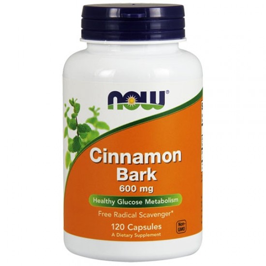 NOW CINNAMON BARK 600 mg (КАНЕЛА) - 120 КАПСУЛИ на супер цена