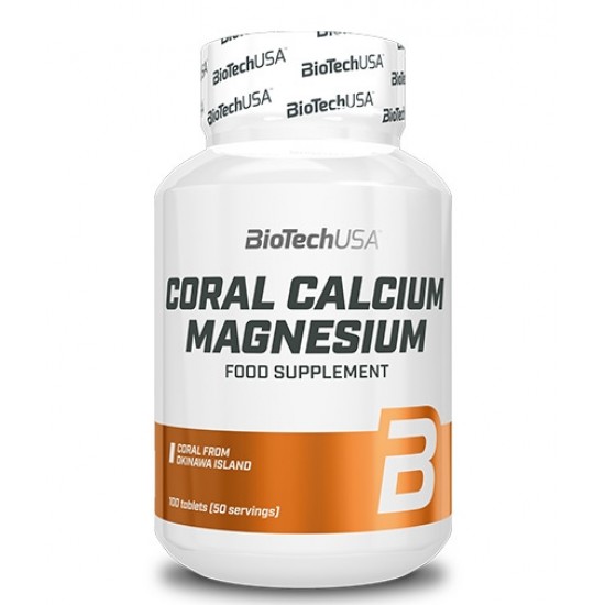 Biotech USA Coral Calcium Magnesium 100 таблетки на супер цена