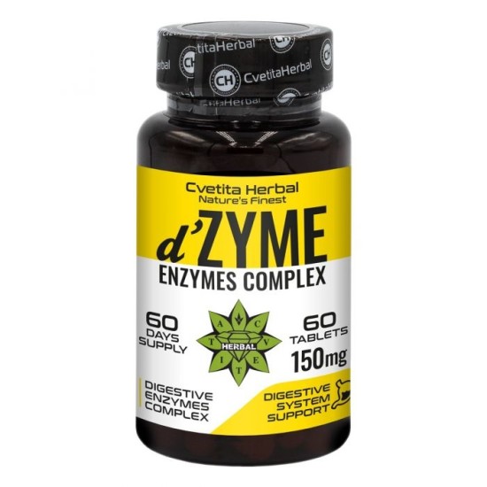 Cvetita Herbal D'Zyme -150 mg x 60 tabs на супер цена