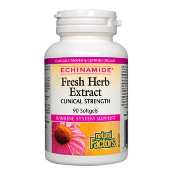 Natural Factors ECHINAMIDE® Fresh Herb Extract / 90 гел капсули на супер цена
