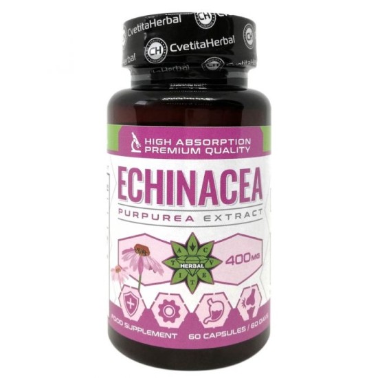 Cvetita Herbal Echinacea (Ехинацея)  - 60 капсули х 400 мг на супер цена