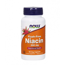 NOW Flush-Free Niacin 250 мг / 90 капсули