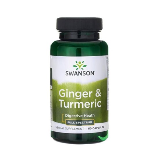 Swanson Full Spectrum Ginger & Turmeric / 60 caps на супер цена