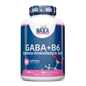 Haya Labs GABA + B-6 / 500mg. / 100 Vcaps Haya Labs GABA + B-6 / 500mg. / 100 Vcaps