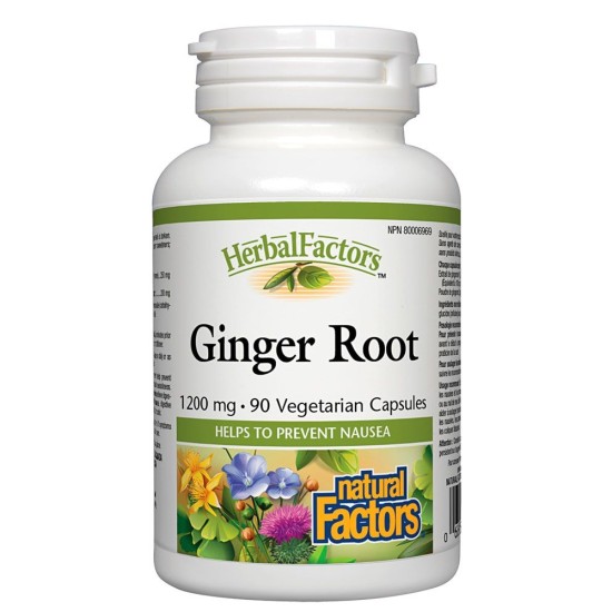 Natural Factors Ginger Root 1200mg / 90 Vcaps на супер цена