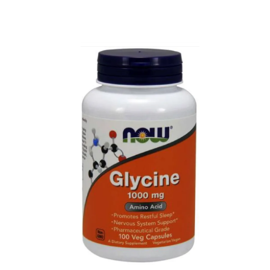 NOW Glycine 1000 мг / 100 капсули на супер цена