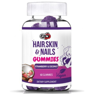 Pure Nutrition HAIR, SKIN & NAILS GUMMIES - STRAWBERRY & COCONUT - 60 GUMMIES