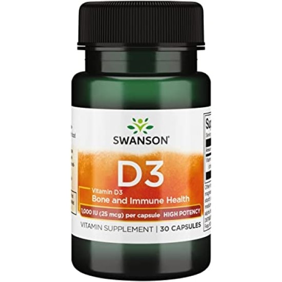 Swanson High Potency Vitamin D - 3, 1000 IU / 30 caps на супер цена