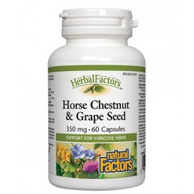 Natural Factors Horse Chestnut With Grape Seed Extract / 350 мг / 60 капсули